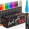 15 Oil Based Paint markers for Wood, Rock, Fabric, Glass - Permanent, Quick Dry, Waterproof - Oil paint pens for Ceramic, Mugs, Metal, Plastic - 1mm Fine Tip